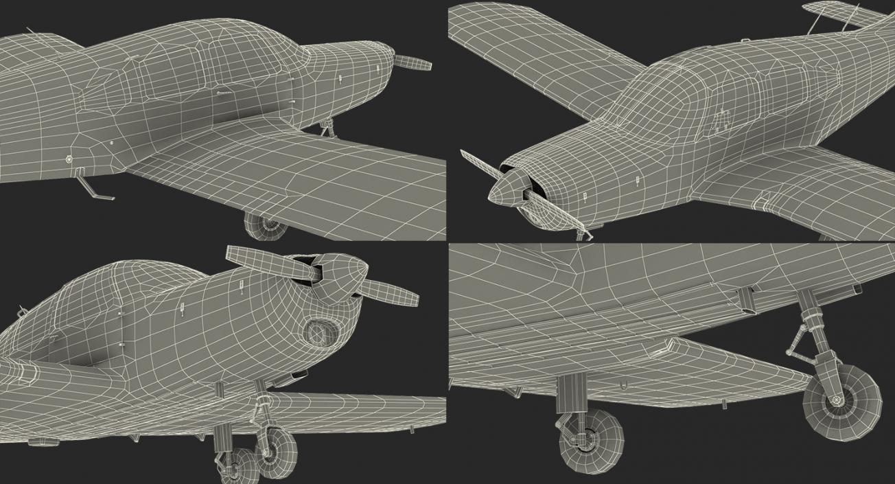 Light Aircraft Piper PA 28-161 Cherokee 3D model