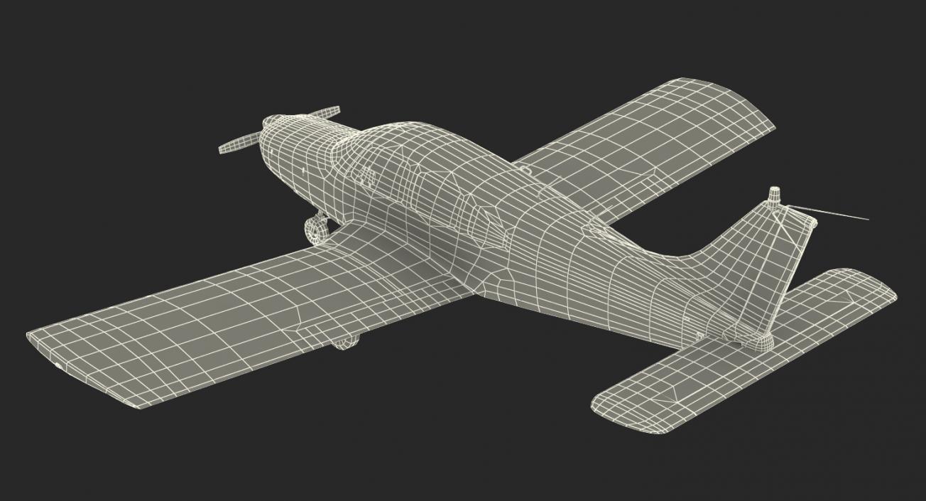 Light Aircraft Piper PA 28-161 Cherokee 3D model