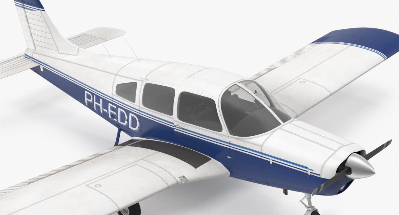 Light Aircraft Piper PA 28-161 Cherokee 3D model