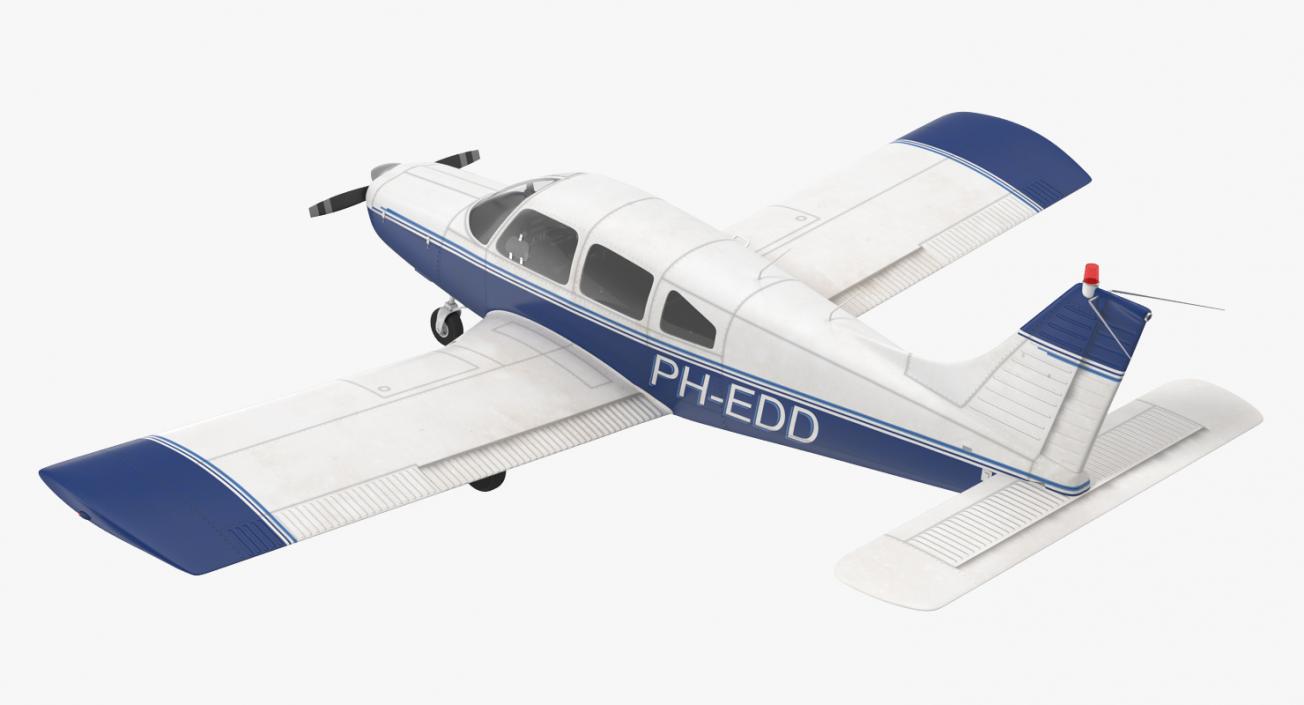 Light Aircraft Piper PA 28-161 Cherokee 3D model