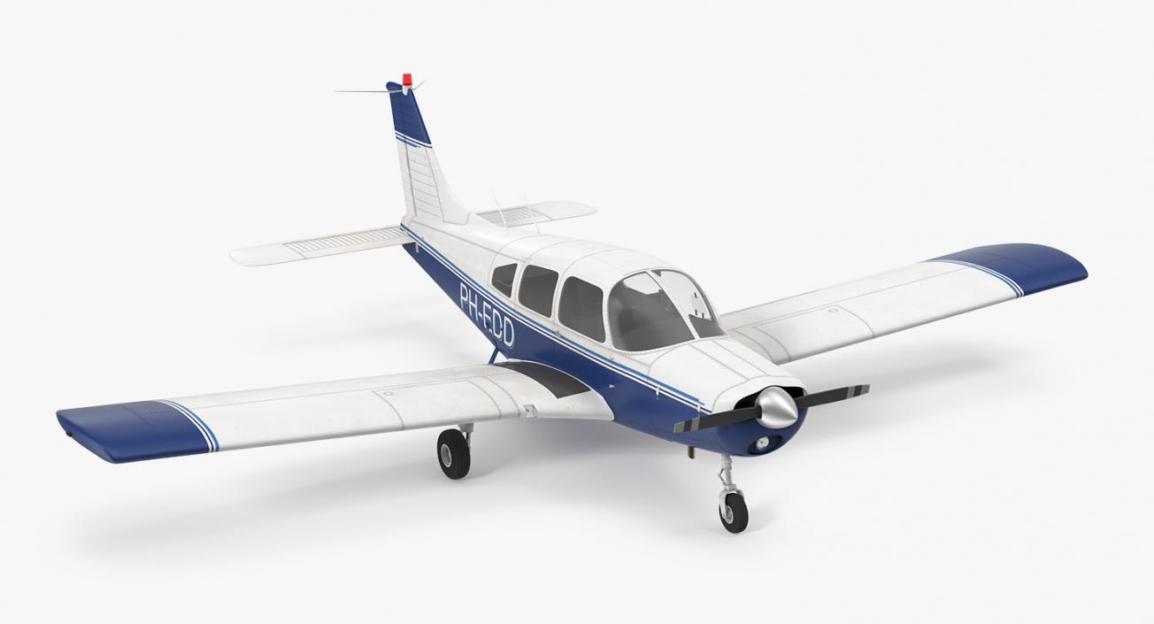 Light Aircraft Piper PA 28-161 Cherokee 3D model