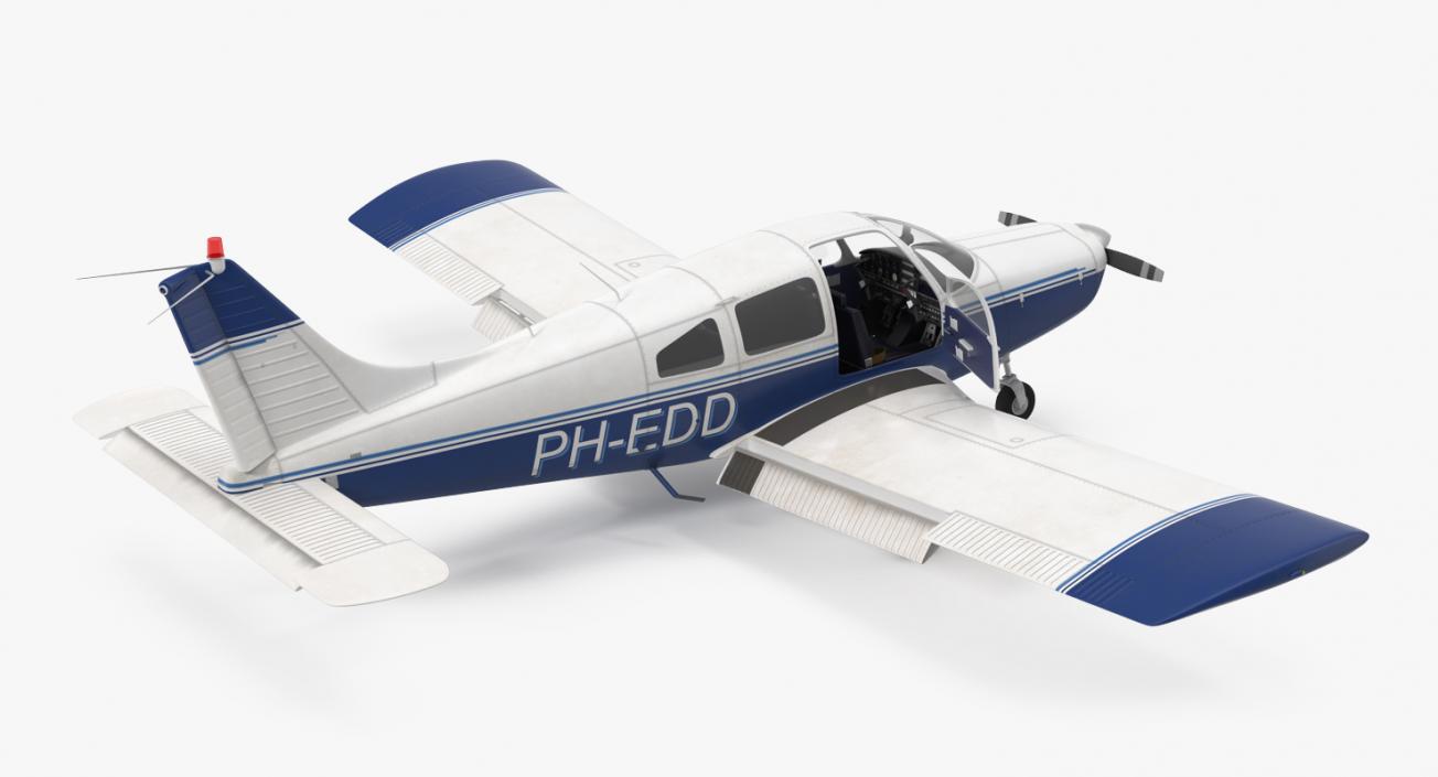 Light Aircraft Piper PA 28-161 Cherokee 3D model