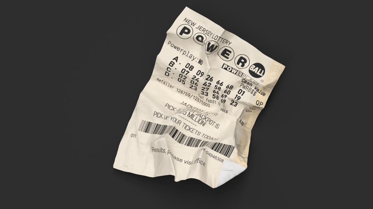 3D model Crumpled Lottery Tickets Collection