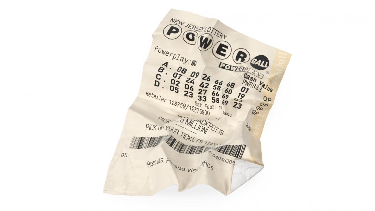 3D model Crumpled Lottery Tickets Collection