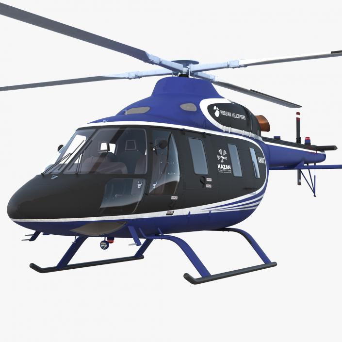 3D Light Helicopter Kazan Ansat model