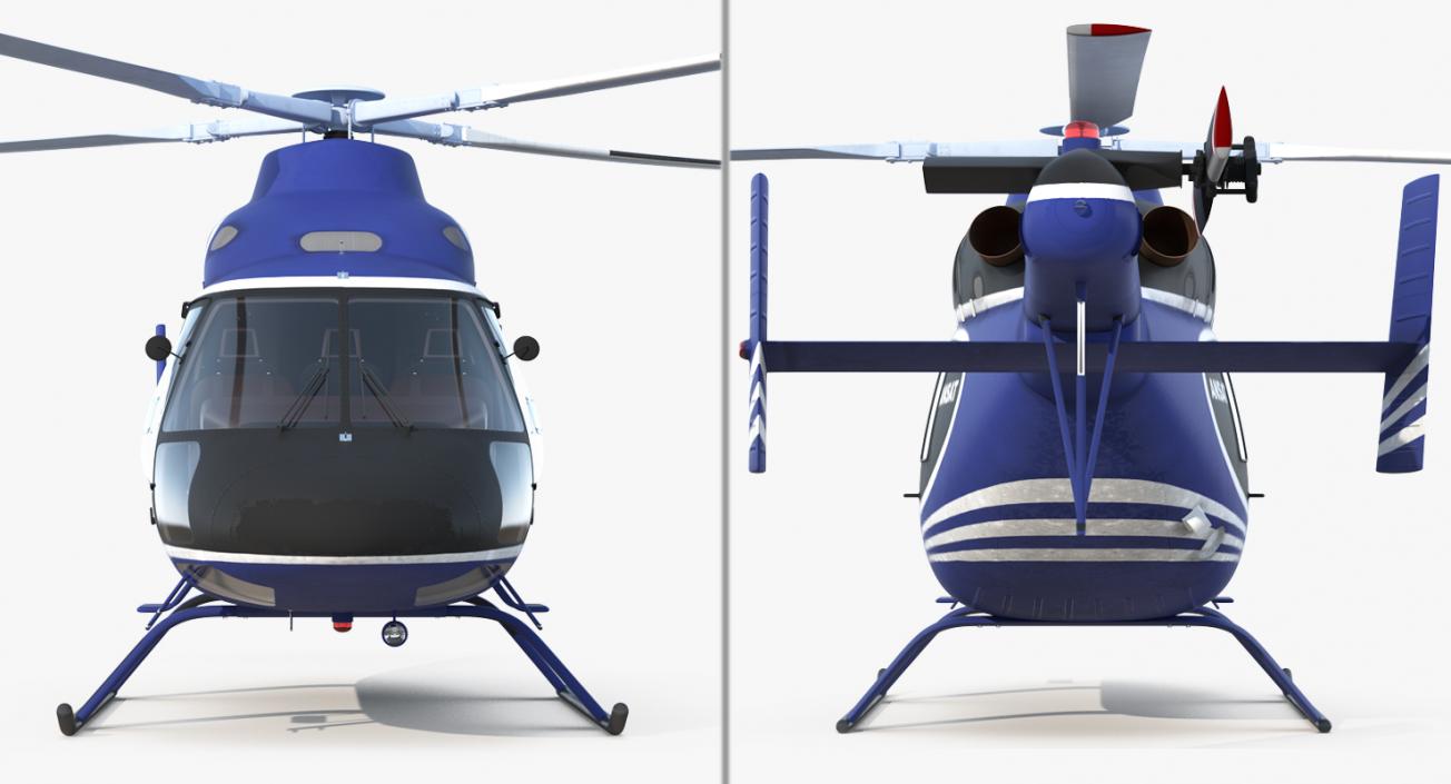 3D Light Helicopter Kazan Ansat model