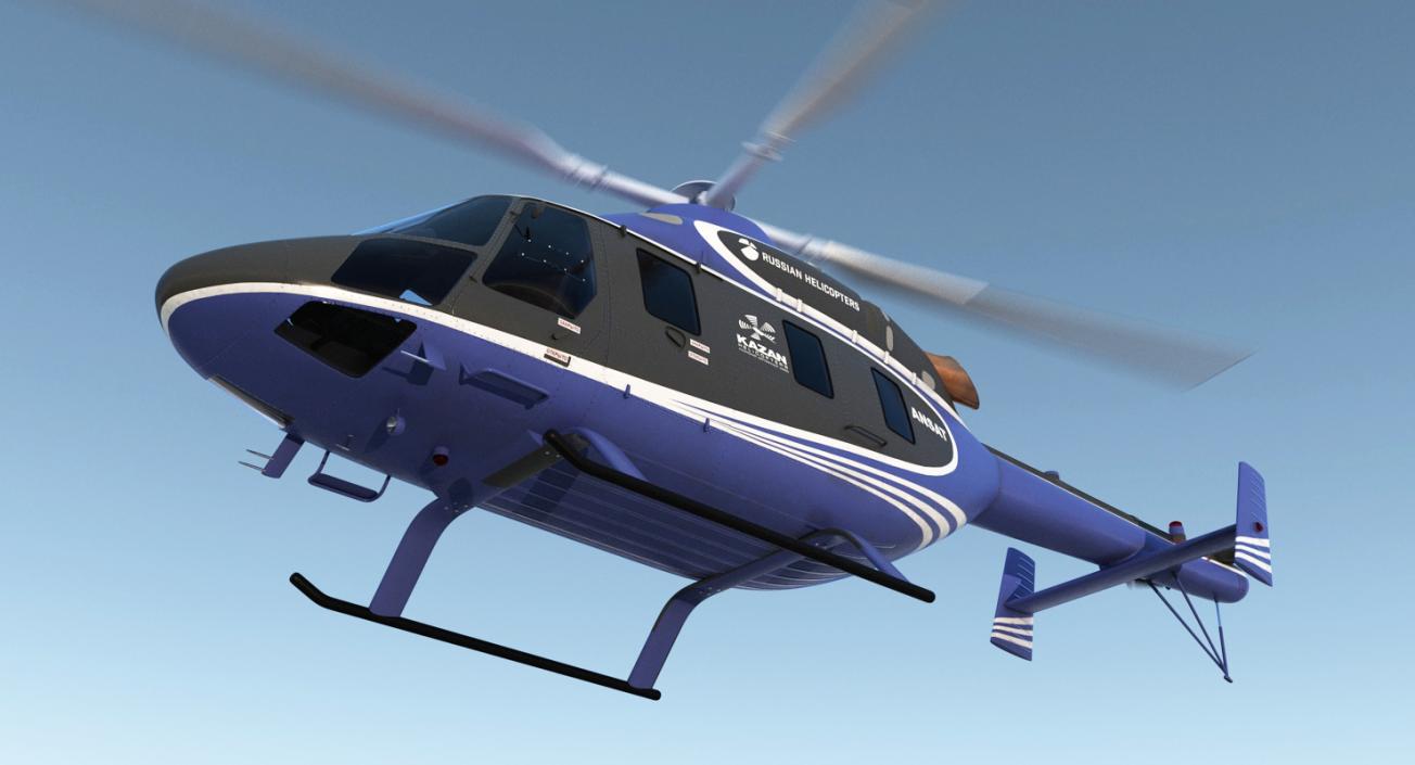 3D Light Helicopter Kazan Ansat model