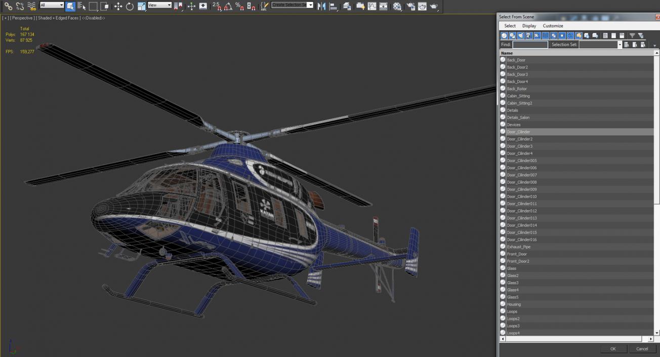 3D Light Helicopter Kazan Ansat model