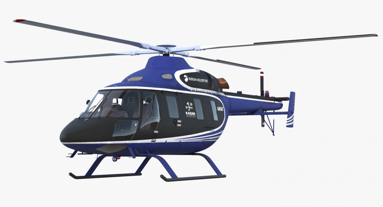 3D Light Helicopter Kazan Ansat model