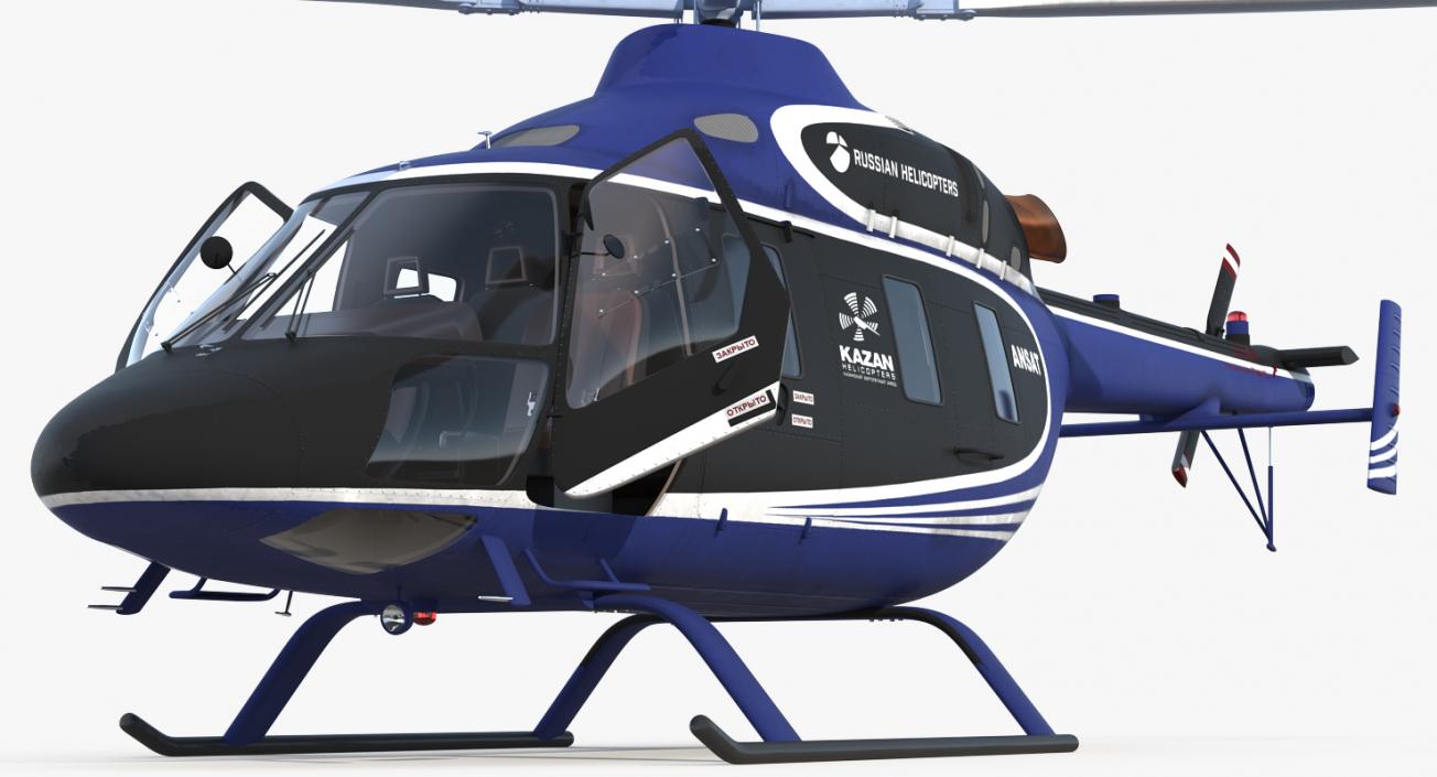 3D Light Helicopter Kazan Ansat model