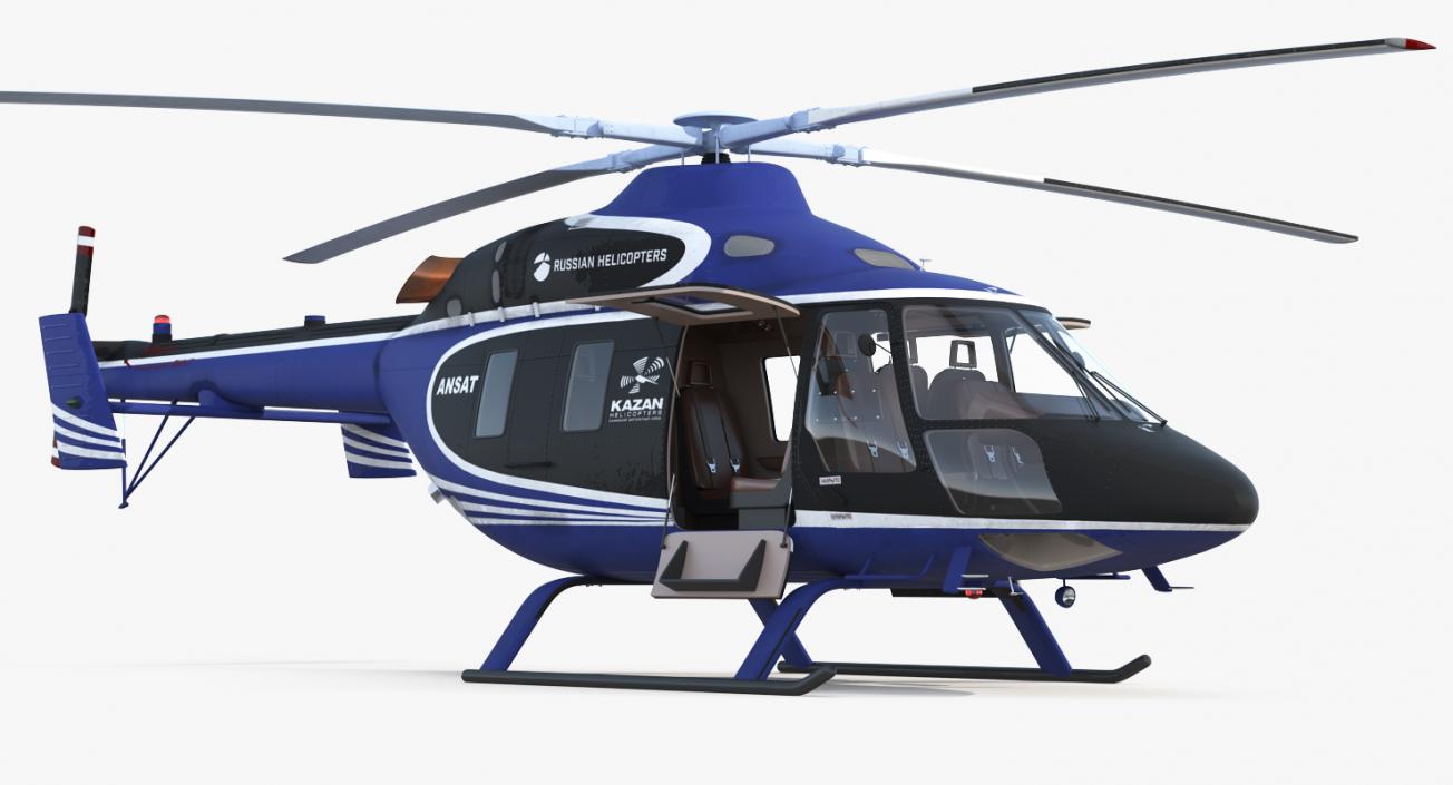 3D Light Helicopter Kazan Ansat model