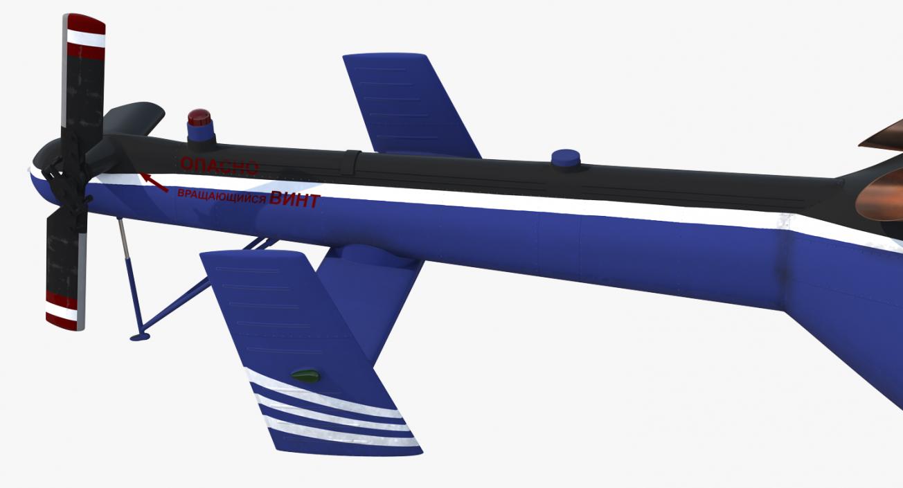 3D Light Helicopter Kazan Ansat model