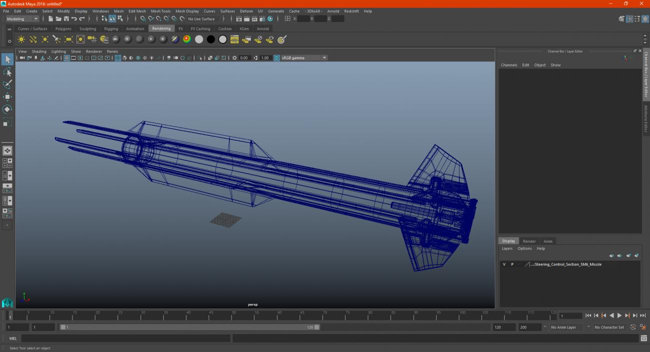 3D Steering Control Section SM6 Missile