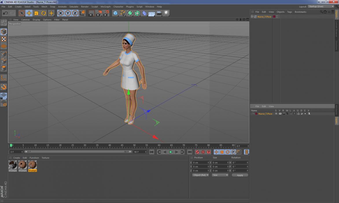 Nurse T-Pose 3D