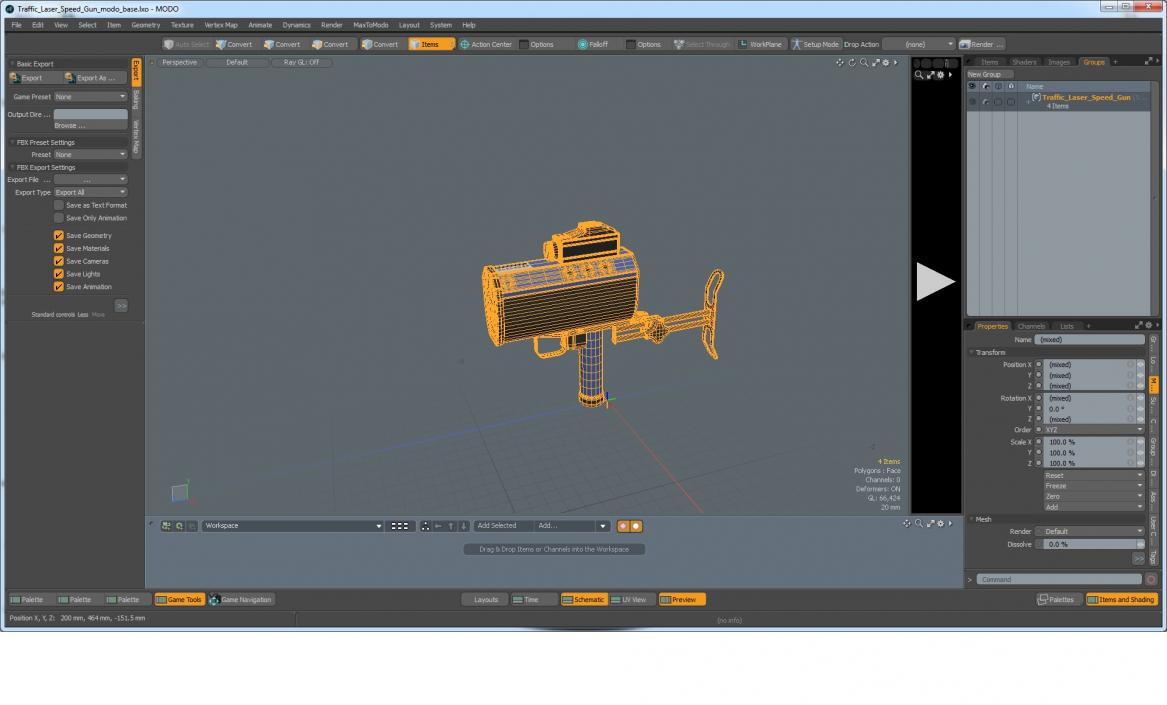 3D Traffic Laser Speed Gun model