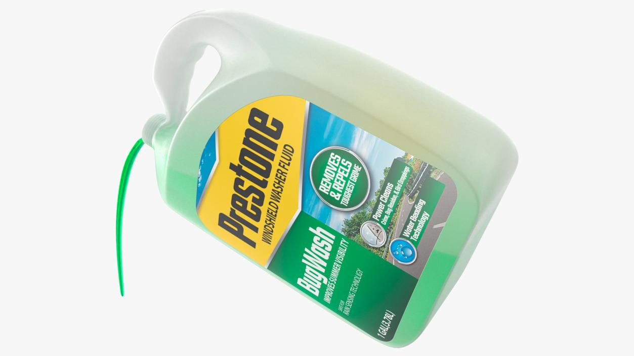 Green Windshield Washer Prestone with Pouring Liquid 3D