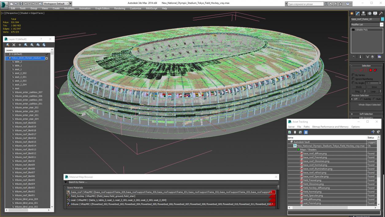 New National Olympic Stadium Tokyo Field Hockey 3D