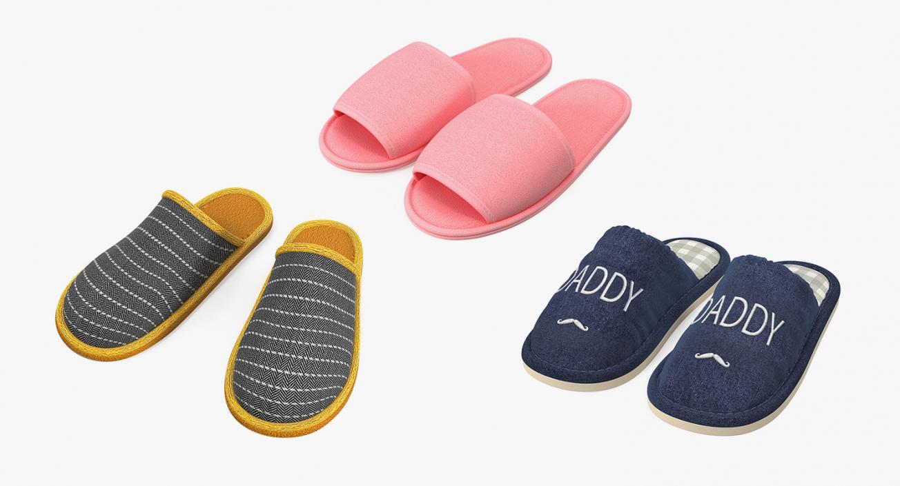 Home Slippers Collection 3D model