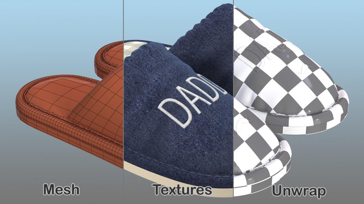 Home Slippers Collection 3D model