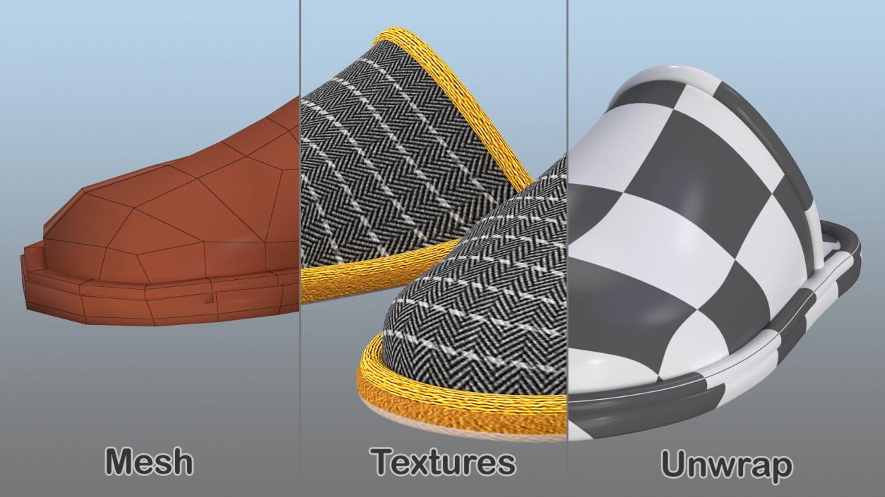 Home Slippers Collection 3D model