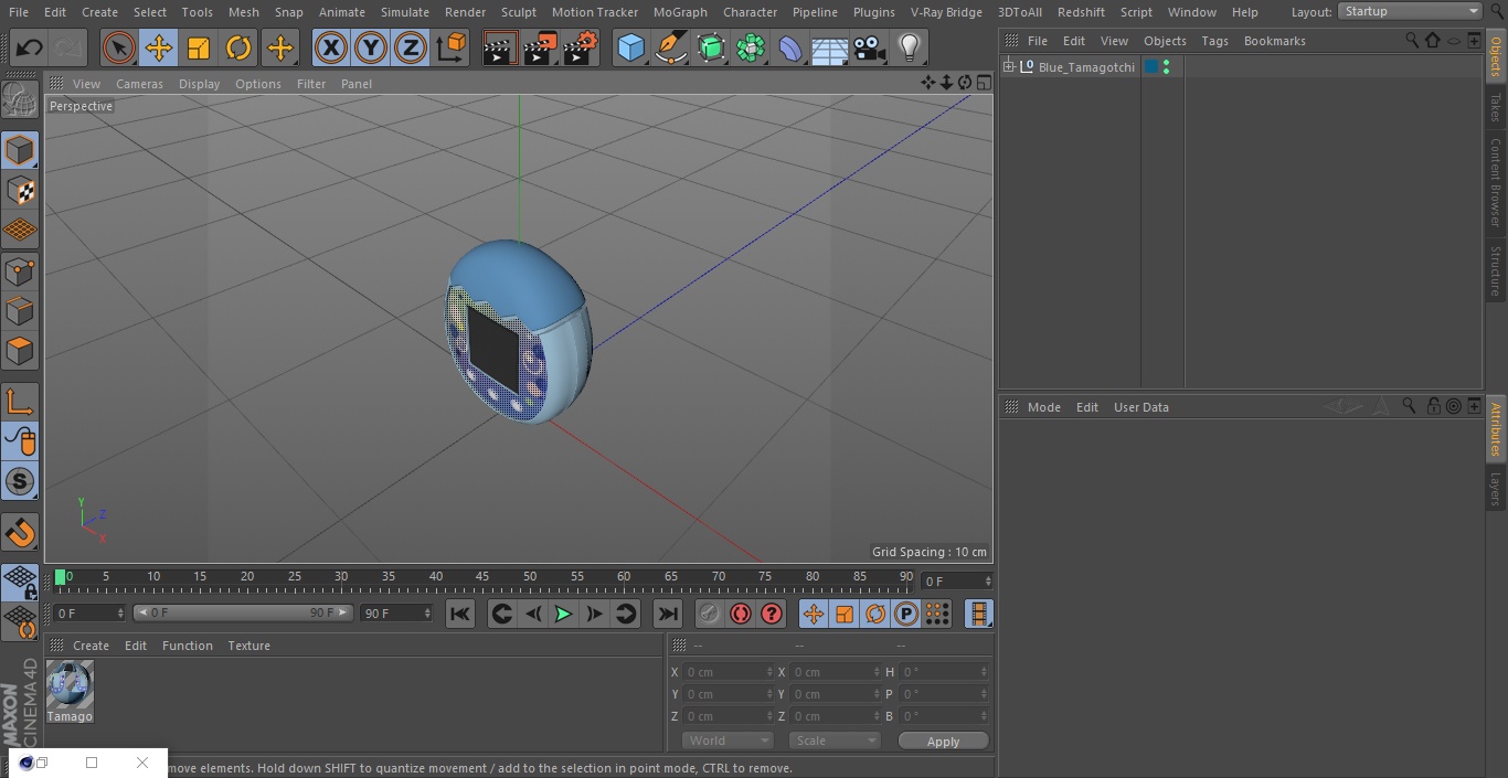 3D model Blue Tamagotchi