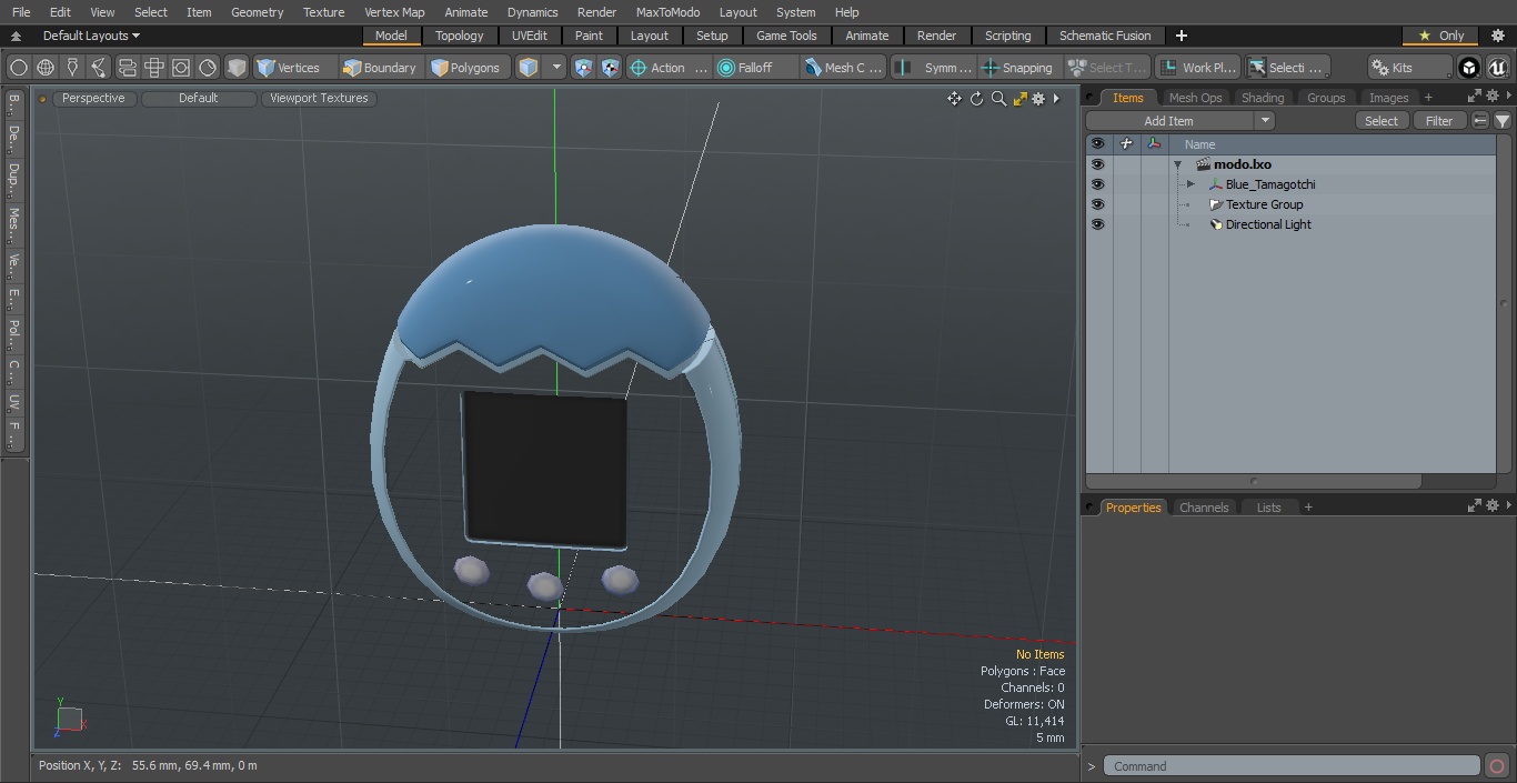 3D model Blue Tamagotchi