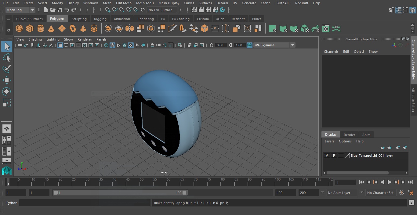 3D model Blue Tamagotchi