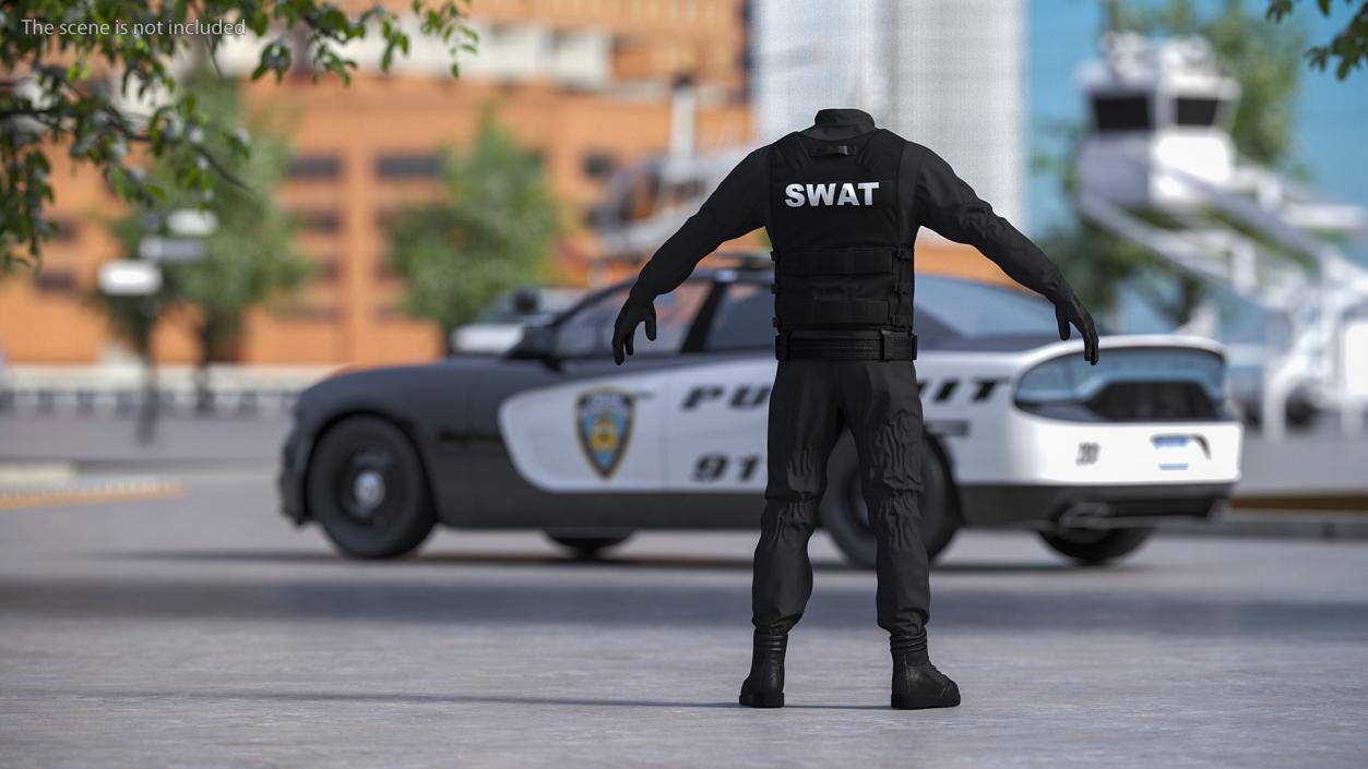 3D Tactical Police Uniform model