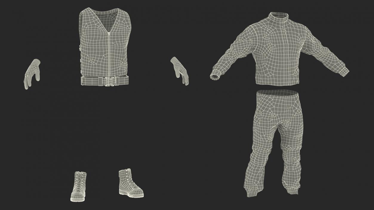 3D Tactical Police Uniform model