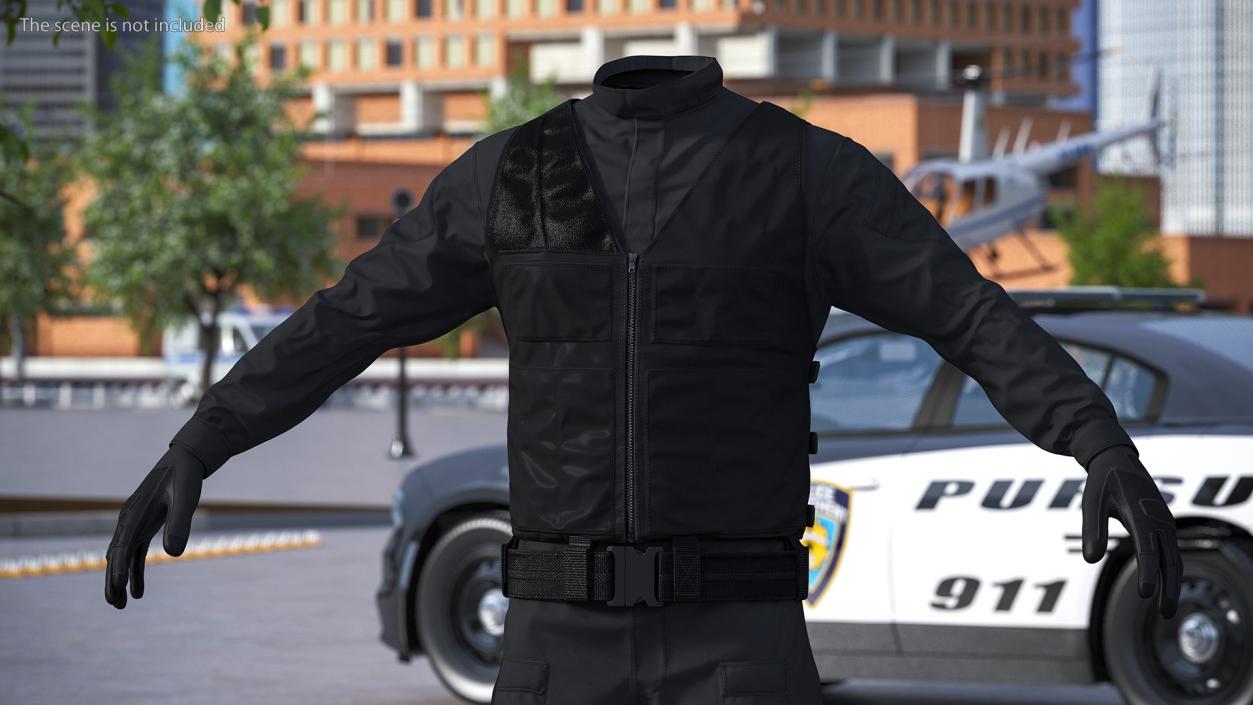 3D Tactical Police Uniform model