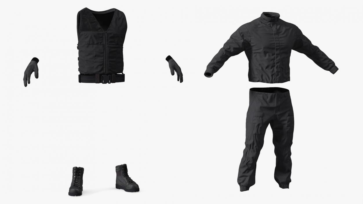 3D Tactical Police Uniform model