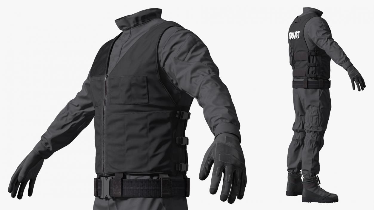 3D Tactical Police Uniform model