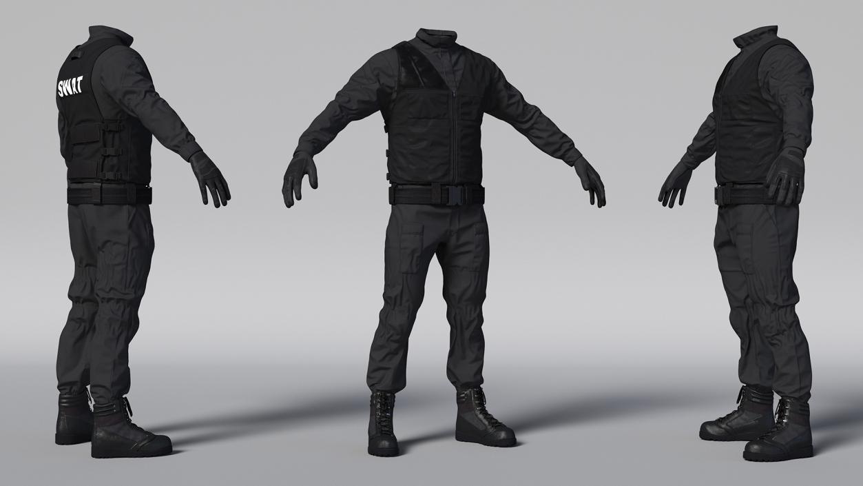 3D Tactical Police Uniform model