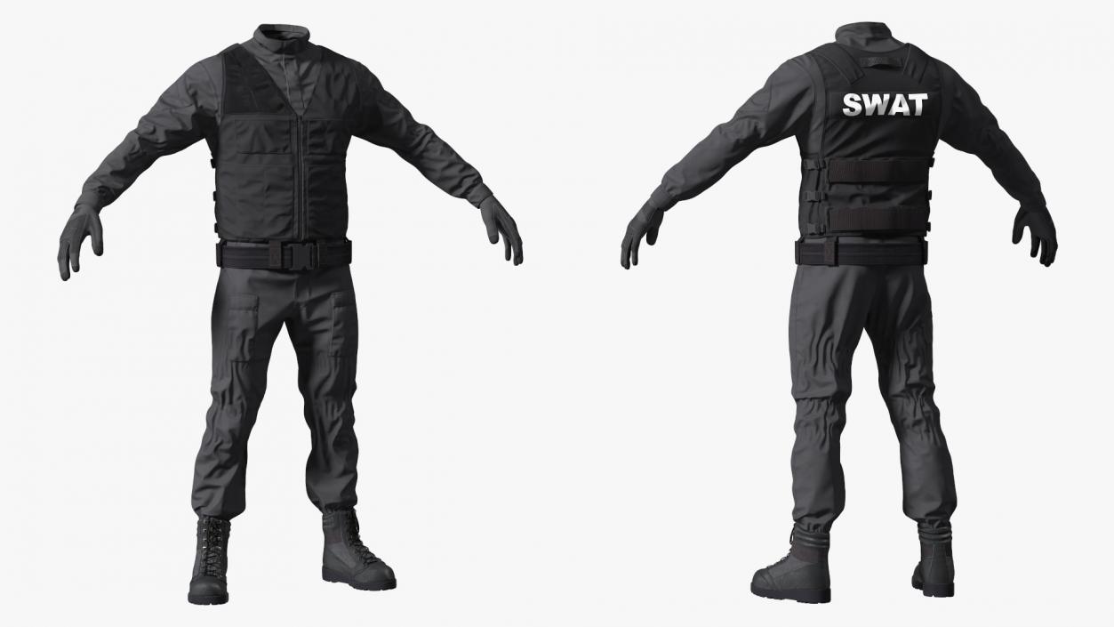 3D Tactical Police Uniform model