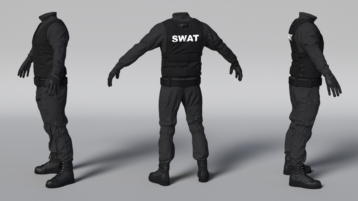 3D Tactical Police Uniform model