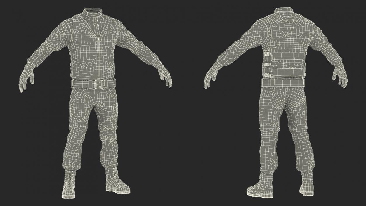 3D Tactical Police Uniform model