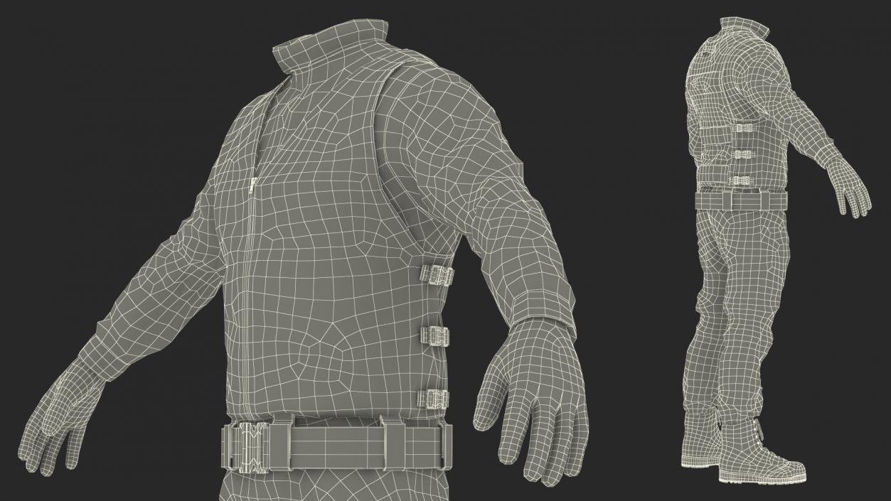 3D Tactical Police Uniform model