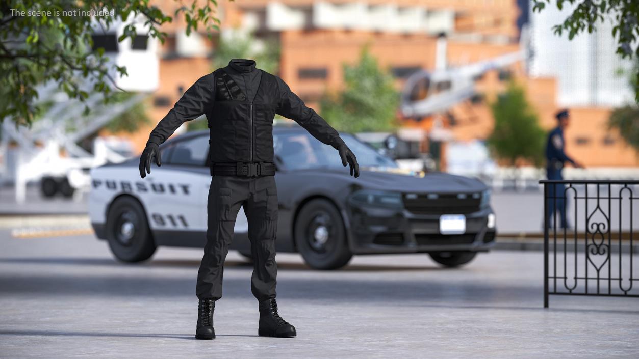 3D Tactical Police Uniform model