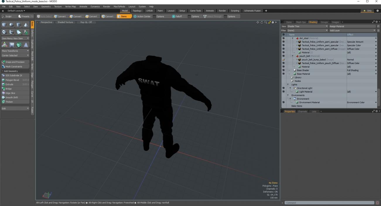 3D Tactical Police Uniform model