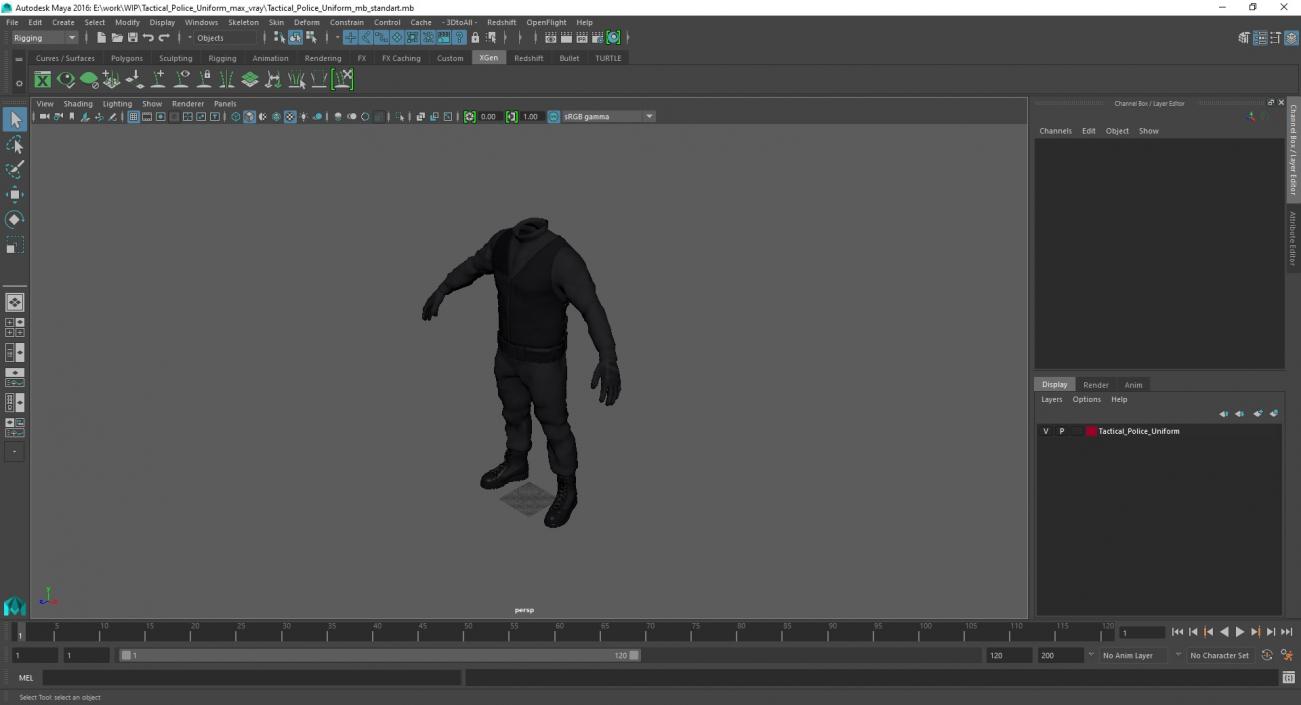 3D Tactical Police Uniform model