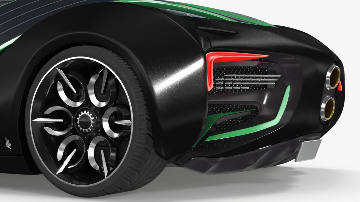 3D Hydrogen Hypercar Black model