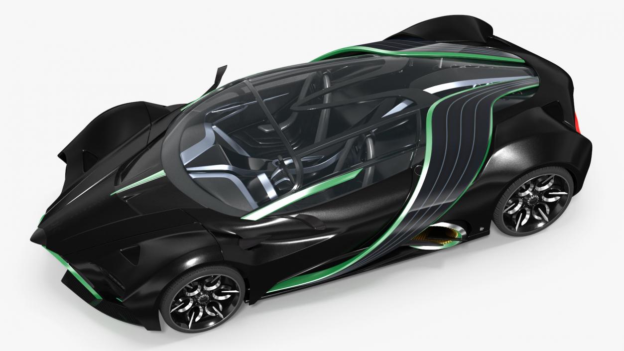 3D Hydrogen Hypercar Black model