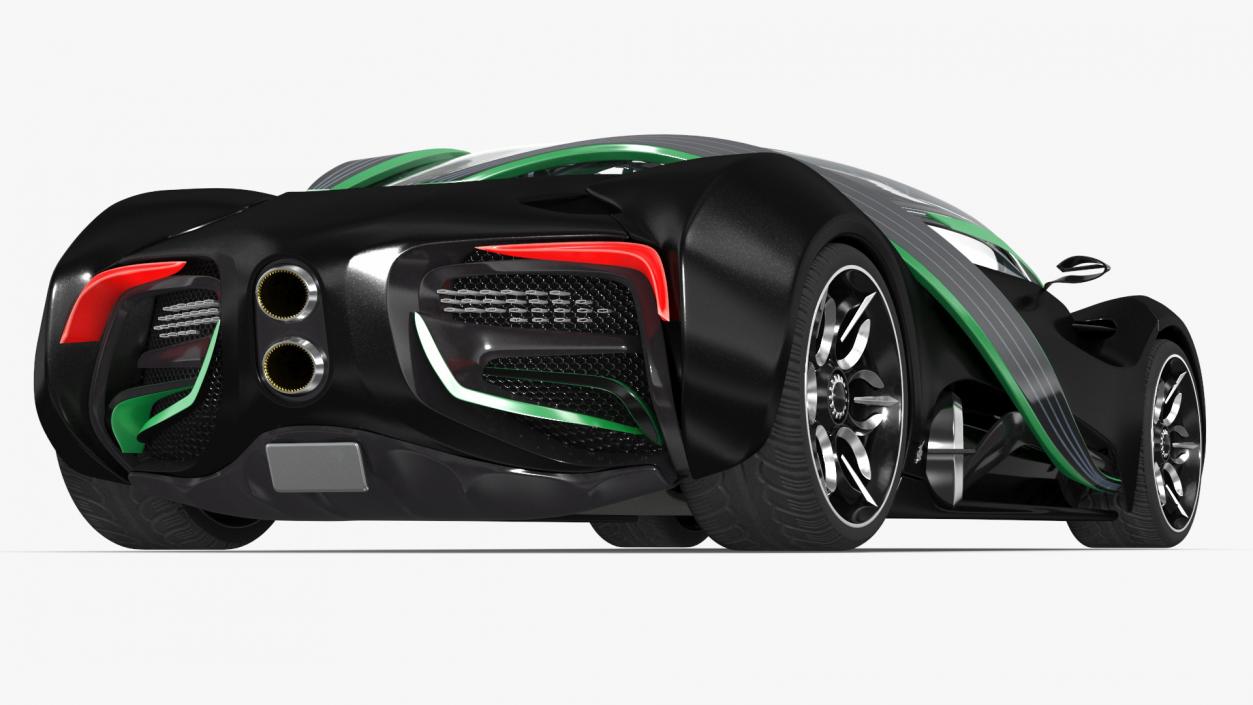 3D Hydrogen Hypercar Black model