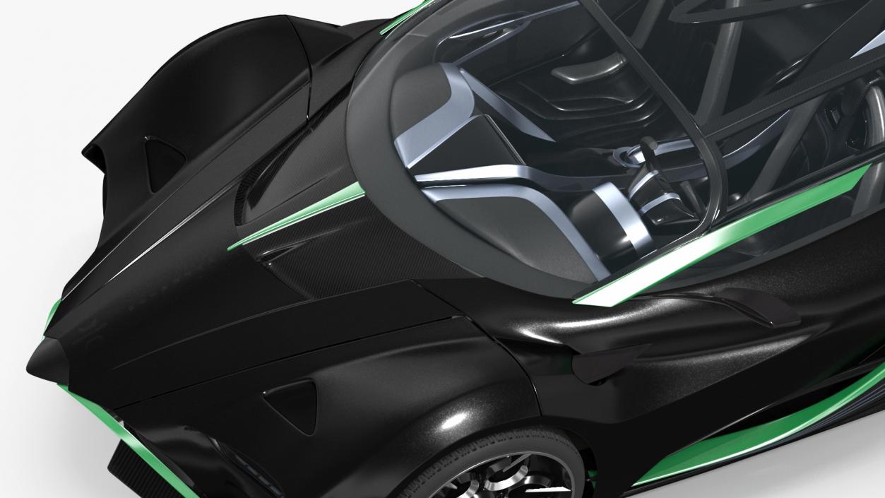 3D Hydrogen Hypercar Black model