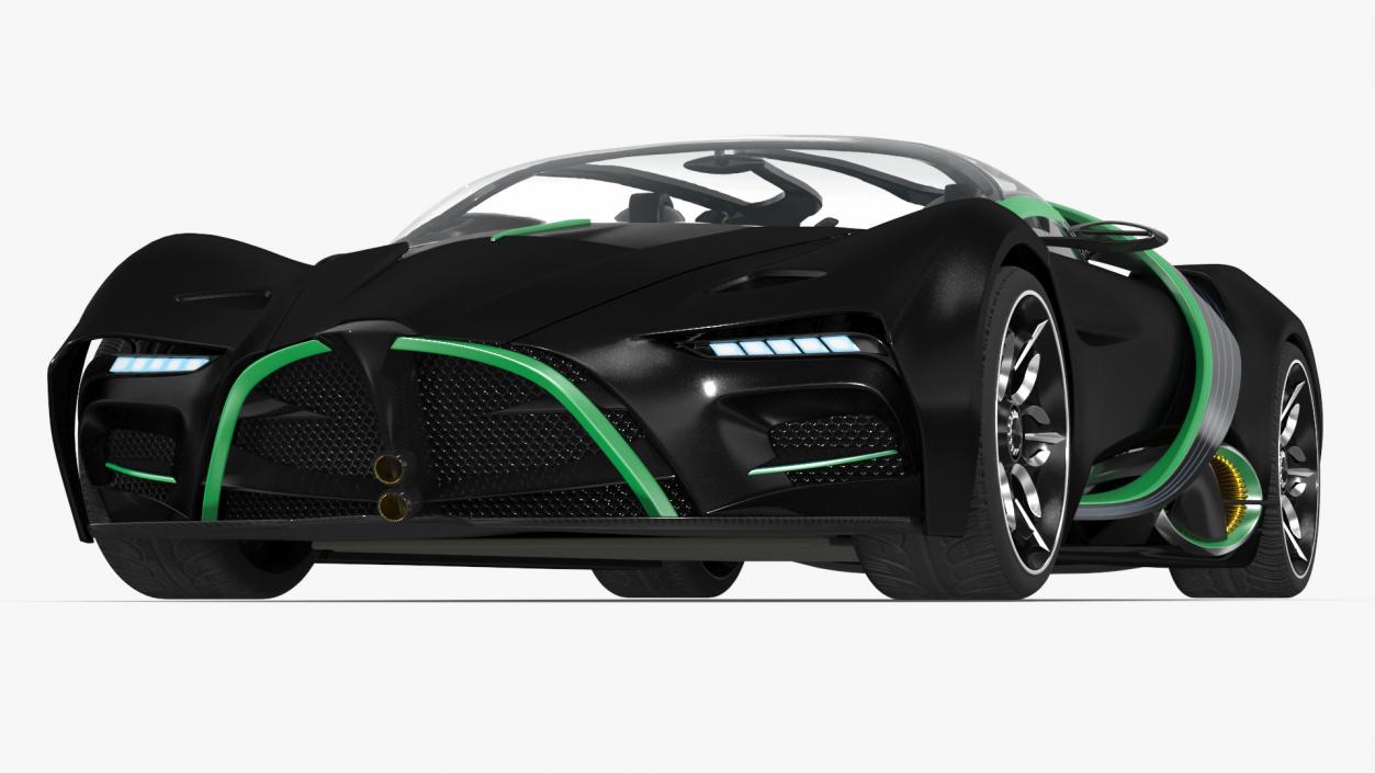 3D Hydrogen Hypercar Black model