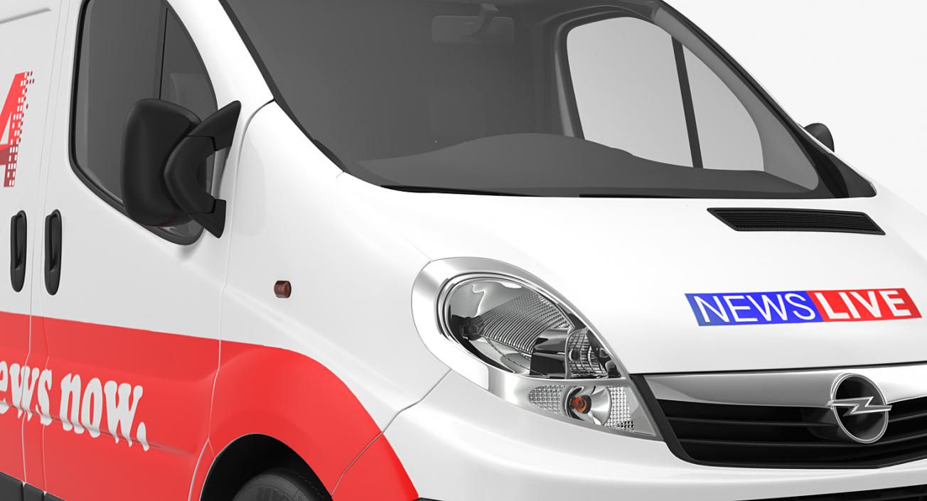 3D model Opel Vivaro Tv News Car Rigged