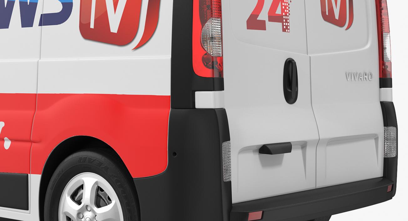 3D model Opel Vivaro Tv News Car Rigged