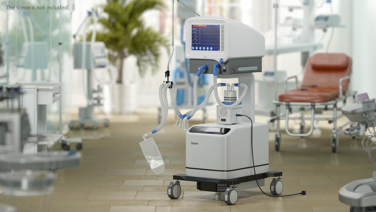 3D Superstar S1100 ICU Ventilator Machine model