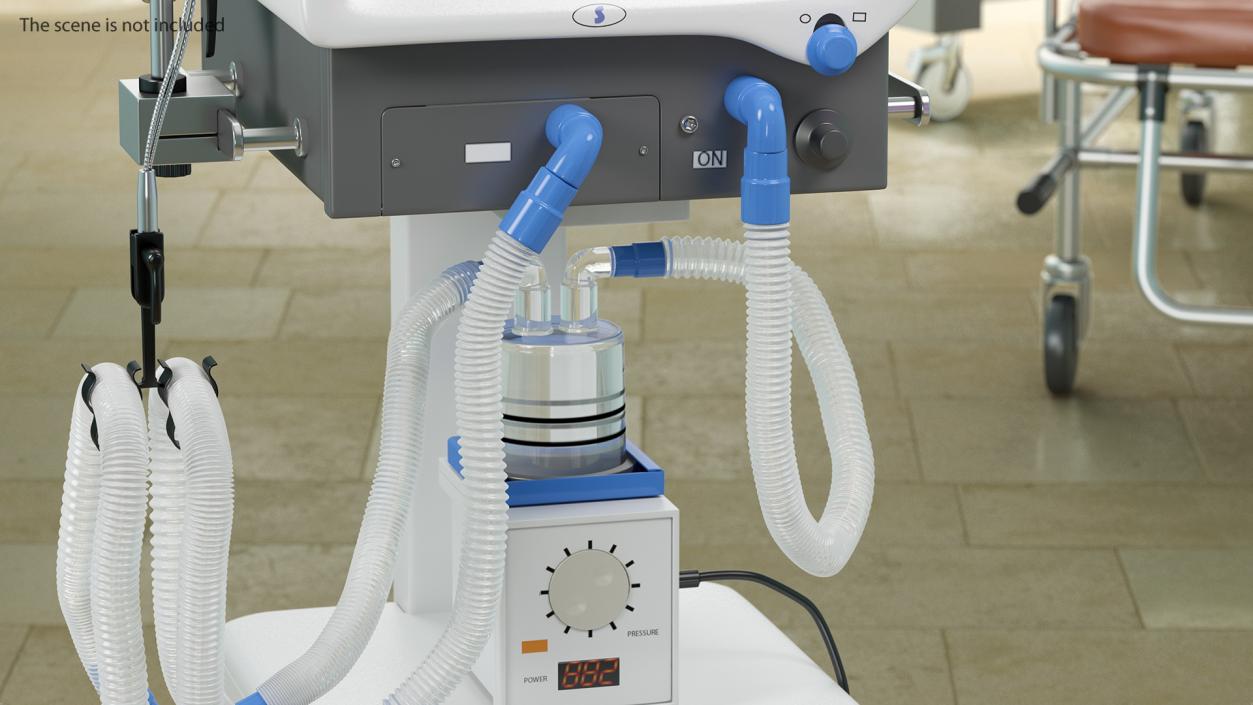 3D Superstar S1100 ICU Ventilator Machine model