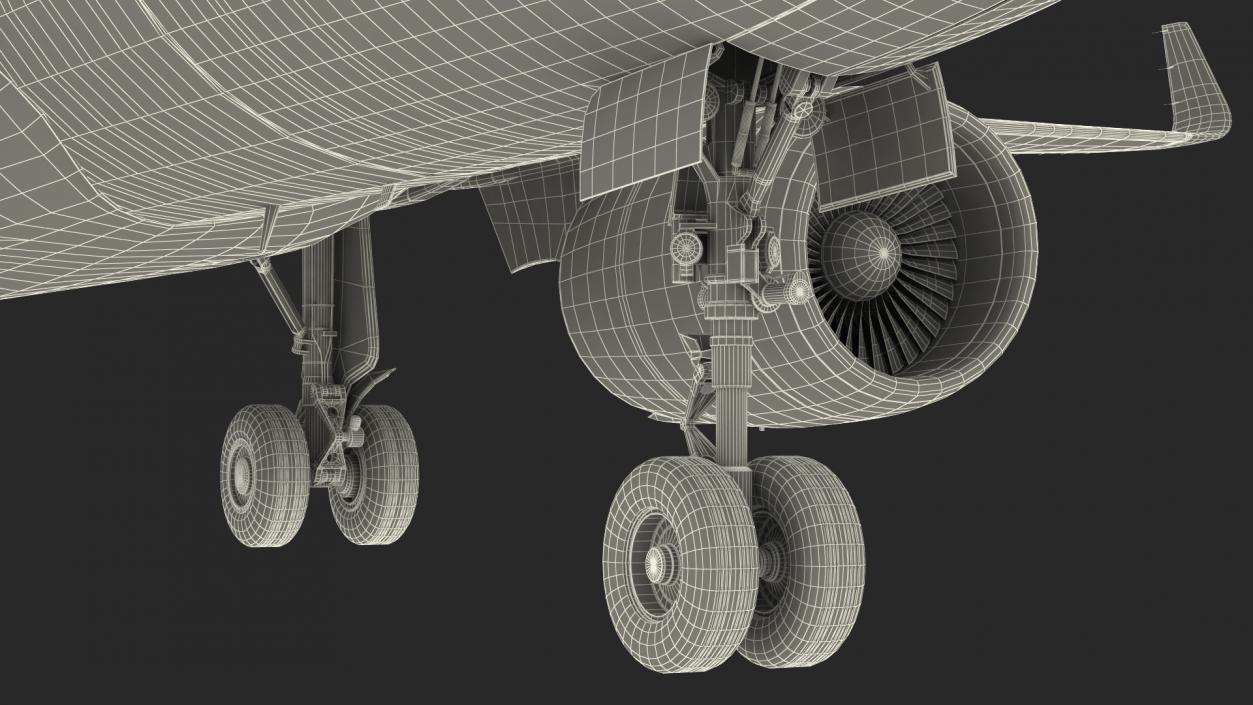 3D Airbus A220 100 Detailed Interior model